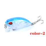 6x Popper Crank 5.1cm Fishing Lure Lures Surface Tackle Fresh Saltwater - Low Angle