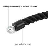 Single Grip Tricep PullDown Rope Cable Attachment Pull Down Rope Tricep Rope Pully - Side View