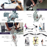 75cm Tricep Press Pulldown Bar Cable Machine Revolving LAT Pull down Bar Rotating Curl Bar - Side View