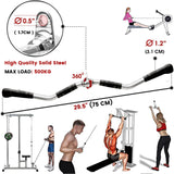75cm Tricep Press Pulldown Bar Cable Machine Revolving LAT Pull down Bar Rotating Curl Bar - Top-Down View