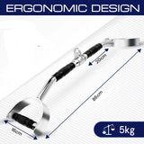 86cm Tricep Press Solid Pulldown Bar Cable Machine Revolving LAT Pull down Bar Rotating Curl Bar - Front View