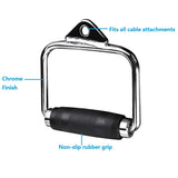 Single D Handle Cable Machine Attachment for Lat Pull Down and Row Exercises