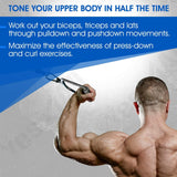 Single D Handle Cable Machine Attachment for Lat Pull Down and Row Exercises