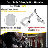 LAT V Bar V Triangle Handle Double D Row Handle Cable Machine Attachment - Front View