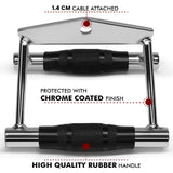 LAT V Bar V Handle Double D Row Handle Cable Machine Attachment - Side View