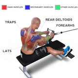 LAT V Bar V Handle Double D Row Handle Cable Machine Attachment - 45-Degree Angle