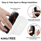 Cat Self Groomer Catnip  Dog Cat Toy Corner Groomer Wall Corner Scratcher Comb Grooming Massage Brush Black - Top-Down View