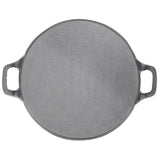 30cm Round Cast Iron Griddle Plate, BBQ Pan Cooking Griddle Grill for StoveF, Oven - Rear View