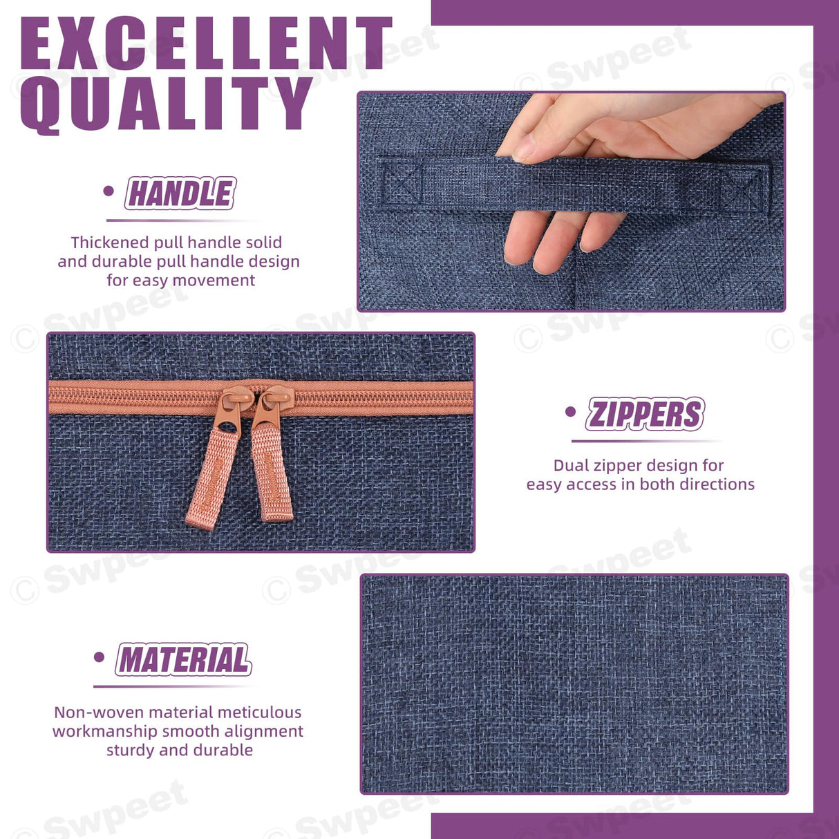 66L Cloth Storage Box Closet Organizer Storage Bags Clothes Storage Bags Wardrobe Organizer Idea Gre