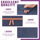 66L Cloth Storage Box Closet Organizer Storage Bags Clothes Storage Bags Wardrobe Organizer Idea Grey Blue - Front View