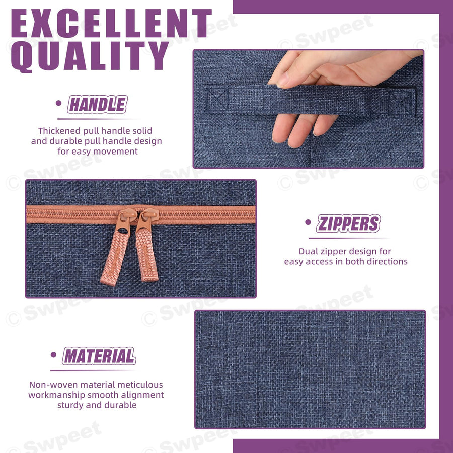 66L Cloth Storage Box Closet Organizer Storage Bags Clothes Storage Bags Wardrobe Organizer Idea Gre