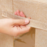 66L Cloth Storage Box Closet Organizer Storage Bags Clothes Storage Bags Wardrobe Organizer Idea CREAM - Low Angle