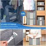 24L Cloth Storage Box Closet Organizer Storage Bags Clothes Storage Bags Wardrobe Organizer Idea Grey - 45-Degree Angle