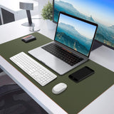 Orange 120cm*60cm Dual Side Office Desk Pad Waterproof PU Leather Computer Mouse Pad - Low Angle
