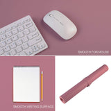 Pink 120cm*60cm Dual Side Office Desk Pad Waterproof PU Leather Computer Mouse Pad - Side View