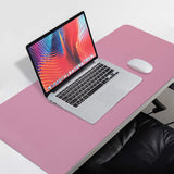 Pink 120cm*60cm Dual Side Office Desk Pad Waterproof PU Leather Computer Mouse Pad - 45-Degree Angle