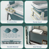 Foldable 135cm Large Massage Bathtub Portable Bath Tub with Drain for adult - Side View