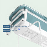 Foldable 135cm Large Massage Bathtub Portable Bath Tub with Drain for adult - Top-Down View