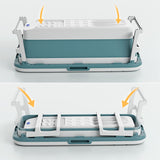 Foldable 135cm Large Massage Bathtub Portable Bath Tub with Drain for adult - 45-Degree Angle