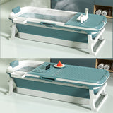 Foldable 135cm Large Massage Bathtub Portable Bath Tub with Drain for adult - Rear View
