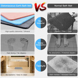 60cm*40cm Diatomaceous Earth Bath Mat, Nonslip Absorbent - Fast Drying Bathroom Floor Shower Mats Anti-Slip Mat - Top-Down View