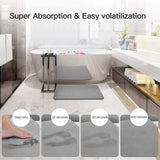 60cm*40cm Diatomaceous Earth Bath Mat, Nonslip Absorbent - Fast Drying Bathroom Floor Shower Mats Anti-Slip Mat - 45-Degree Angle