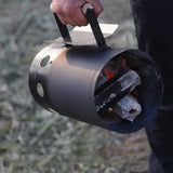 Fast Fire Starter Bucket BBQ Charcoal Chimney Starter Stainless Steel Easy Start Fire - 45-Degree Angle