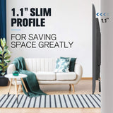 Ultra-Slim Fixed TV Wall Mount Bracket for 26-55 Inch Screens, Supports Up to 165lbs - Top-Down View