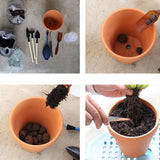 10x 8cm Flower Pot Pots Clay Ceramic Plant Drain Hole Succulent Cactus Nursery Planter - 45-Degree Angle