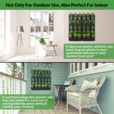 36 Pockets Wall Hanging Planter Planting Grow Bag Vertical Garden Vegetable Flower Black - 45-Degree Angle