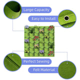36 Pockets Wall Hanging Planter Planting Grow Bag Vertical Garden Vegetable Flower Green - Close-Up Angle