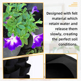 72 Pockets Wall Hanging Planter Planting Grow Bag Vertical Garden Vegetable Flower Black - Side View