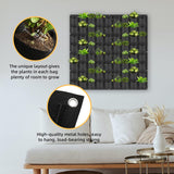 72 Pockets Wall Hanging Planter Planting Grow Bag Vertical Garden Vegetable Flower Black - Top-Down View