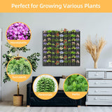 72 Pockets Wall Hanging Planter Planting Grow Bag Vertical Garden Vegetable Flower Black - 45-Degree Angle