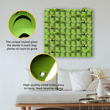 72 Pockets Wall Hanging Planter Planting Grow Bag Vertical Garden Vegetable Flower Green - Top-Down View