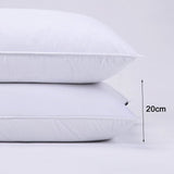 2 Premium Hotel 1150g Pillows 74CM x 48CM Pillows Breathable Cotton - Side View
