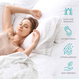 2 Premium Hotel 1150g Pillows 74CM x 48CM Pillows Breathable Cotton - Rear View