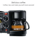 Electric 3 in 1 Breakfast Making Machine Multifunction Coffee Maker Bread Pizza - Top-Down View