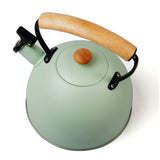 3 Liter Tea Whistling Kettle Stainless Steel Modern Whistling Tea Pot for Stovetop - Top-Down View