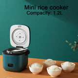 1.2L Multifunction Mini Electric Rice Cooker Heating Food Steamer Meal Cooking Pot - Front View