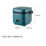 1.2L Multifunction Mini Electric Rice Cooker Heating Food Steamer Meal Cooking Pot - Side View
