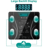 LCD Scales Body Weight Bathroom Bath room Body Fat Gym Fitness Scale BMI BMR - Front View
