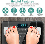 LCD Scales Body Weight Bathroom Bath room Body Fat Gym Fitness Scale BMI BMR - Top-Down View