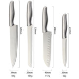 High-Carbon Stainless Steel 14-Piece Kitchen Knife Set Chefs Cooks Knives Knife Sharpening - Top-Down View