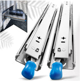 14in Pair 150KG Capacity Heavy Duty Drawer Slides Rails Runners Locking Ball Bearing - Low Angle