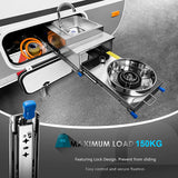 16in Pair 150KG Heavy Duty Drawer Slides Rails Runners Locking Ball Bearing - Close-Up Angle