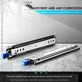 16in Pair 150KG Heavy Duty Drawer Slides Rails Runners Locking Ball Bearing - Low Angle
