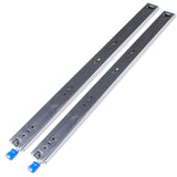 28in Pair 150KG Heavy Duty Drawer Slides Rails Runners Locking Ball Bearing - Front View