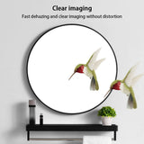 Slim Design 50CM Black Bathroom, Living Room, Hallway Mirror Round Mirror Wall Decor Metal Frame - 45-Degree Angle