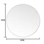 Slim Design 50CM White Bathroom, Living Room, Hallway Mirror Round Mirror Wall Decor Metal Frame